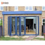 Villa Aluminum Folding Doors Glass Clear Interior Slim Frame
