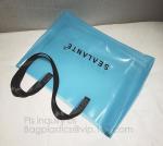 Plastic Waterproof Beach Bag, satchel handbag with a purse for women, Pockets