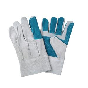 Wholesale LC2036 Reinforced Palm Cow Split Leather Welding Gloves with Three Ribs Back from china suppliers