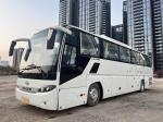 White Large Used Passenger Bus 47 Seats Pre Owned Bus with Manual Transmission
