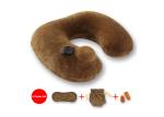 Various Color Inflatable Travel Pillow High Elasticity PVC Liner Fast Inflation
