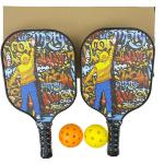Fiberglass Material Pickle Ball Paddle Net Customized Hard EVA Pickle Ball Set