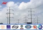 High Mast Steel Utility Pole Electric Power Poles 50000m Aluminum Conductor