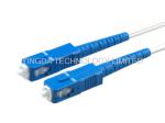 Indoor FTTH Fiber Optic Patch Cord 3M With SC / UPC Connectors FRP Strength