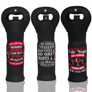 China Neoprene Champagne Bottle Sleeve With Magnetic Handle Clasp on sale