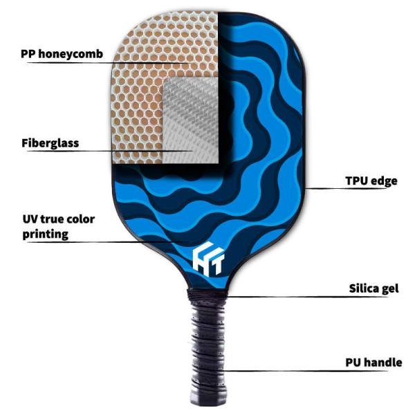Sandblasted Board Fiberglass Pickleball Paddles With PP Honeycomb Core USAPA