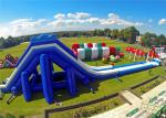 High Safety Giant Inflatable Slip And Slide , Inflatable Slippery Slide CE