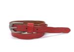2.5cm Wide Women's Fashion Leather Belts Red Waist Strap For Promotional