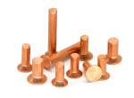 Electrically Conductive Red Copper Solid Rivet , Countersunk Head Rivets