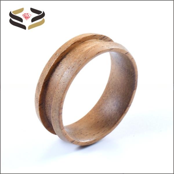 Religious Type Solid Wood Rings 6mm 8mm For Inlay Blank