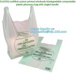 Compostable plastic vest handle bag shopping t-shirt bag, Biodegradable