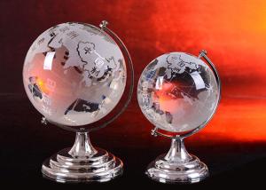 Wholesale Crystal Home Decorations Crafts K9 Globe Ball With Sand Blasting World Map from china suppliers