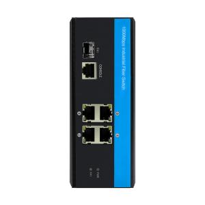 China FCC Dinrail Industrial Managed PoE Switch 1000 Mbps 4RJ45 SFP industrial ethernet switch on sale