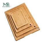 Sustainable Bamboo Chinese Cutting Board With Classification Mark For Raw And