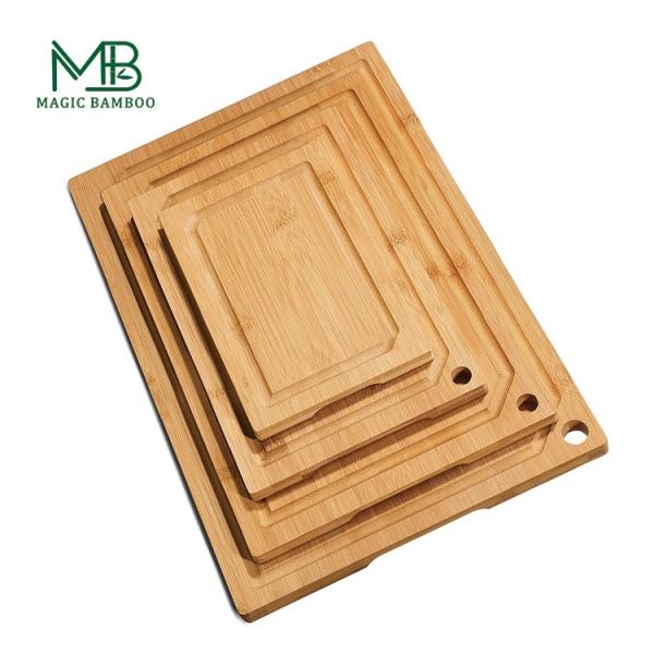 Sustainable Bamboo Chinese Cutting Board With Classification Mark For Raw And