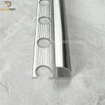 Metal Aluminum Tile Trim Tile Edging Brilliant Silver 10.6mm*2.5m