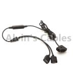 1.3m DC Power Adapter D-Tap Male to Two USB Female Plug 5V 2A Output Power