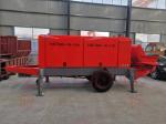 2 Cylinder Hydraulic Concrete Pump , Red Portable Concrete Mixer With Pump