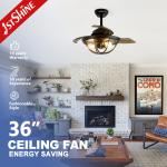 OEM 36 inch Retractable Ceiling Fan Light CCC CE ROHS SAA CB ETL Approved