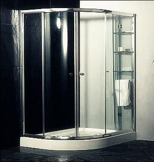 Quality Custom Glass Door Shower Enclosures , Space Saving Bathroom Shower Cabinets for sale