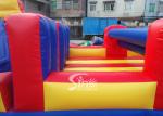 37' long outdoor commercial kids inflatable obstacle course with pillars and