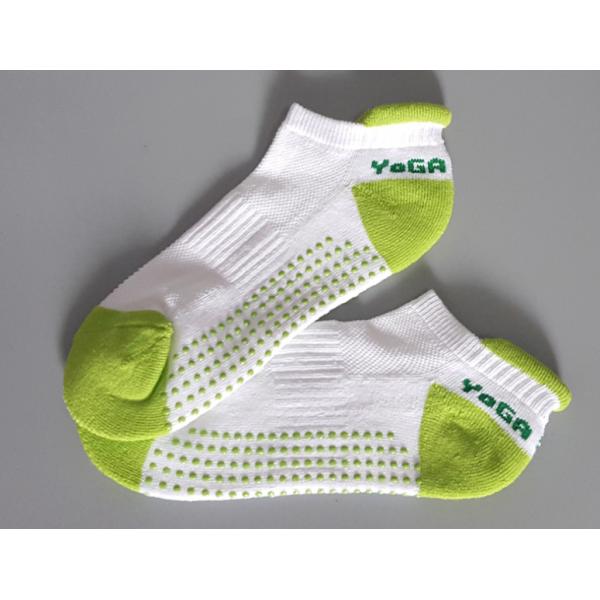 High Elasticity Yoga Grip Socks Soft Hand Feeling With Anti Slip PVC Dots Bottom