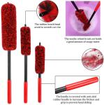 3 Pcs Synthetic Wool Wheel Cleaning Brush 19.2 Inch