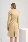 OEM Women'S Classic Double Breasted Mid - Long Cotton Coat With Belt S-3XL
