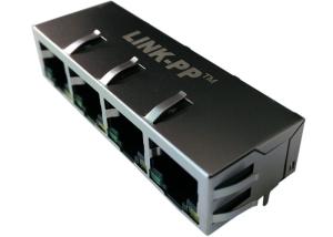 Wholesale HFJ14-2450ER-L11RL Quad Rj45 Halo FastJack Tab-Down 10/100Base-T W/LED from china suppliers
