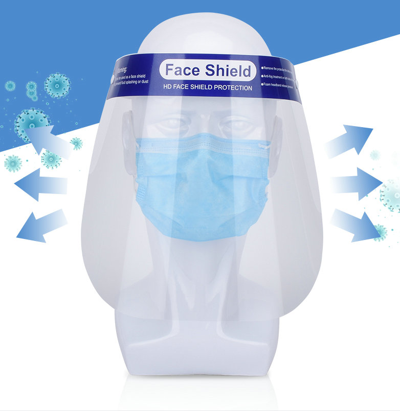 PET / PU Anti Epidemic Products , Clear Anti Fog Face Shield Protective
