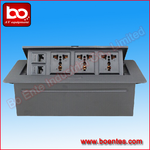 Table Hidden Connection Box / Pop Up Power Socket Box for Conference Furniture