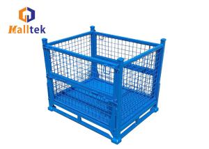 Wholesale Foldable Metal Wire Mesh Stackable Pallet Cages For Logistics from china suppliers