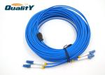 LC/UPC-LC/UPC，SM，2 Core，G657A1，Armored Fiber Cable, PVC/LSZH，Blue,5.0mm