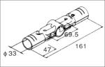 Double Adjustable Metal Pipe Connectors 28mm Pipe Fittings For Coated Pipe
