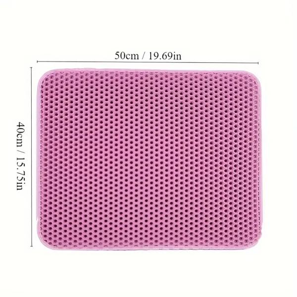 Washable Pet Accessories Double Layer Cat Litter Trapping Mat Waterproof