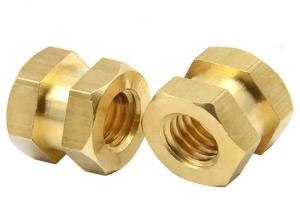 China Brass Hex Nut Molded - In Threaded Inserts Nut DIN 16903 A on sale