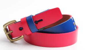 Wholesale Kids Mixed Color Genuine Leather Belt With Two Different Color Loops from china suppliers