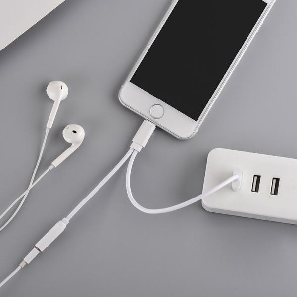 2 in 1 Charge and Audio Iphone 7 8 Earphone Headphone Jack Adapter Connector