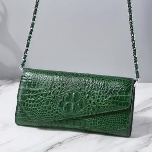 Wholesale Authentic Crocodile Skin Women Envelop Purse Genuine Alligator Leather Lady Phone Clutch Bag Female Cross Shoulder Bag from china suppliers