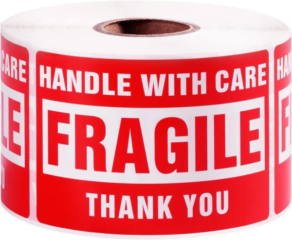 3 X 2 Inch Handle With Care Fragile Stickers For Shipping Moving Glass 500