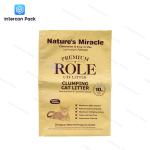Upright Plastic Composite Kraft Paper Pouch Recyclable Degradable For Cat Litter