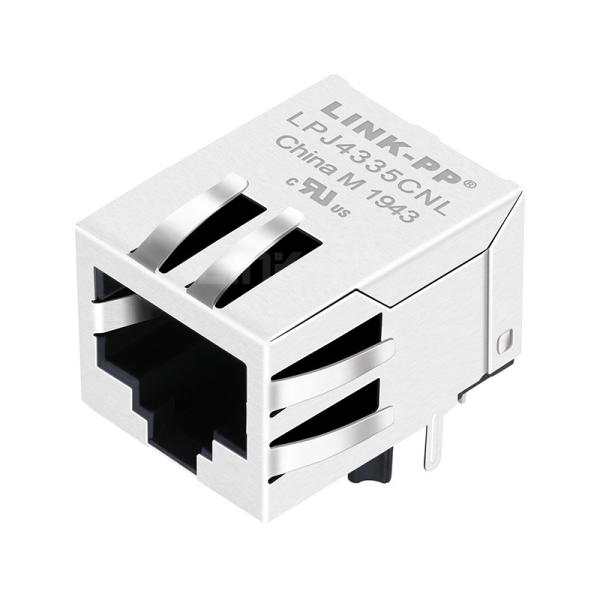 LPJ4335CNL 10/100 Base-T PoE RJ45 Female Connector Tab Down Single Port Without