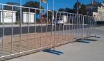 Hot Dipped Galvanized Queue Steel Crowd Control Barrier With Flat Bases