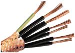 Cu / PVC control cables copper wire braiding screened flxible cable for