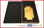 Matt Black special paper gift box for tablet with silver hot stamp logo EVA tray