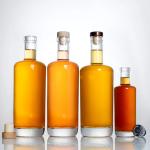 500ml 700ml 750ml Clear Glass Liquor Bottle for Whisky Tequila Brandy Gin Vodka