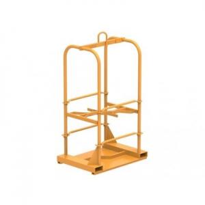 Wholesale OEM Yellow Forklift Gas Bottle Carrier 250mm Dia LPG Cylinder Rack from china suppliers