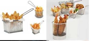 Wholesale Mini Perforated Baking Tray Wire Mesh Deep Fat Fryer French Fries Holder Basket from china suppliers