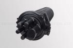Black Fiber Optic Enclosure Vertical 96 Core 2 Inlet 2 Outlet ABS Material