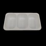Manufacturer Customized Inflight Rectangle Three Compartments Disposable Food